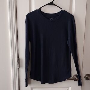 Time and Tru Dark Blue Long Sleeve Tee Small